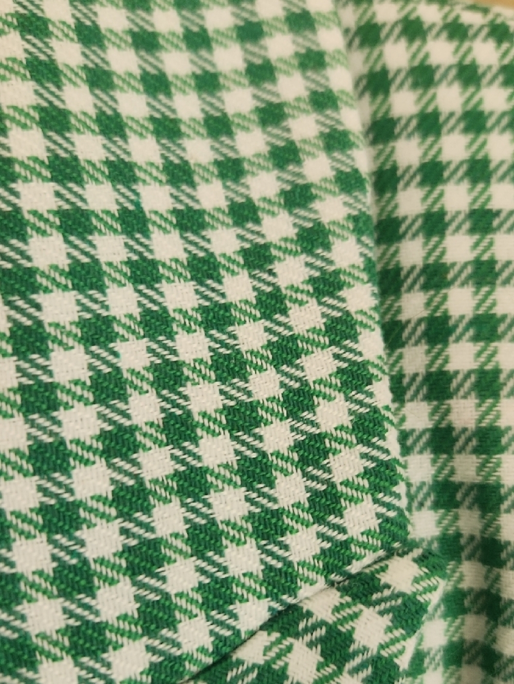 NWT -Luxedress /Loulou Studio Emerald Green Gingham Check Double-Breasted Blazer - Picture 8 of 10